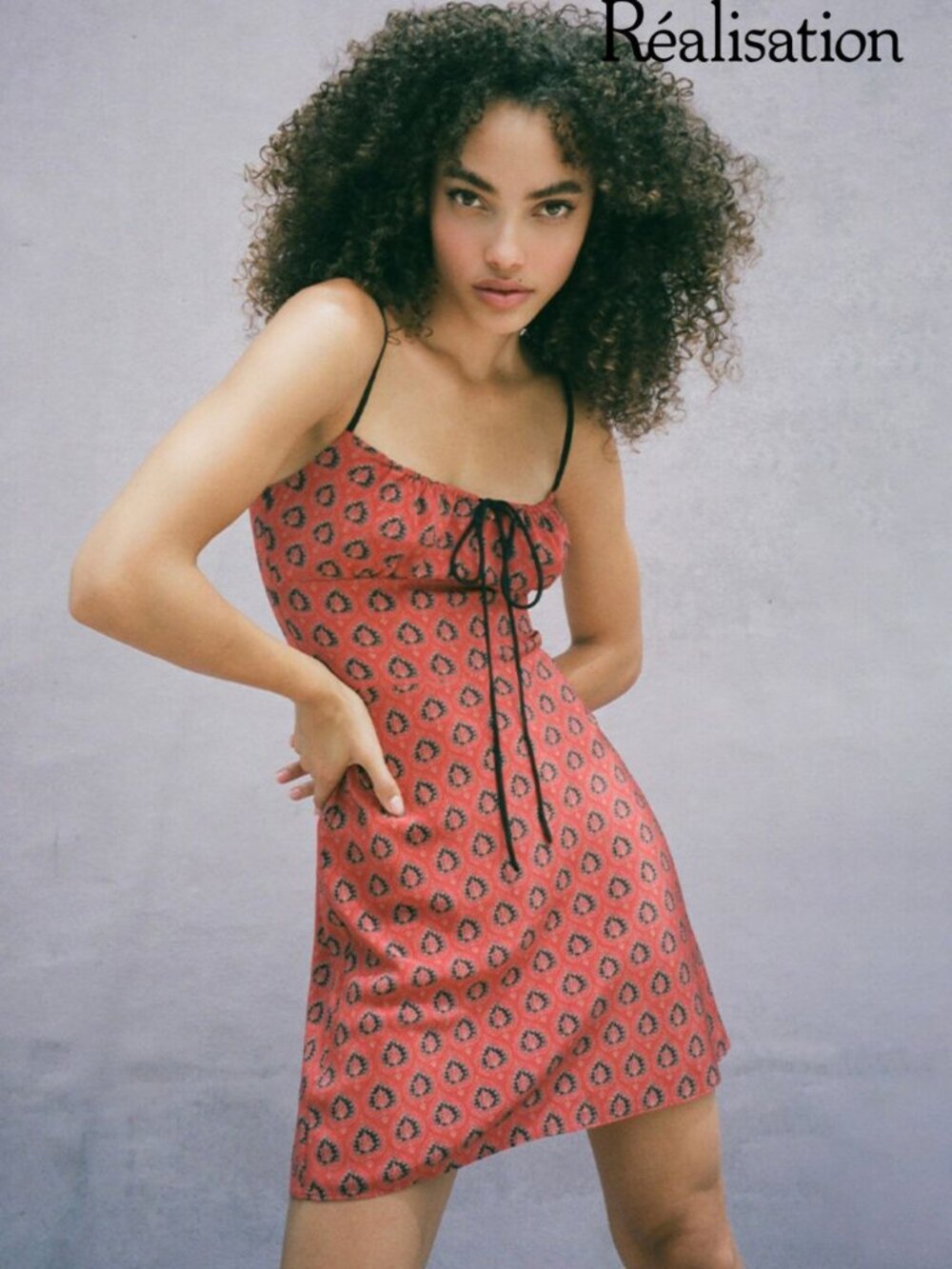 Réalisation Par The Inez Fortune Print 100% Silk Mini Dress – M